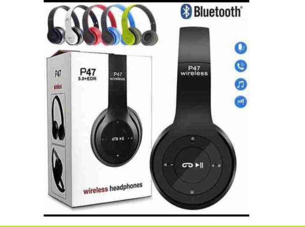 jinzs P47 Wireless Bluetooth Headphones with FM RadioE186 Bluetooth without Mic
