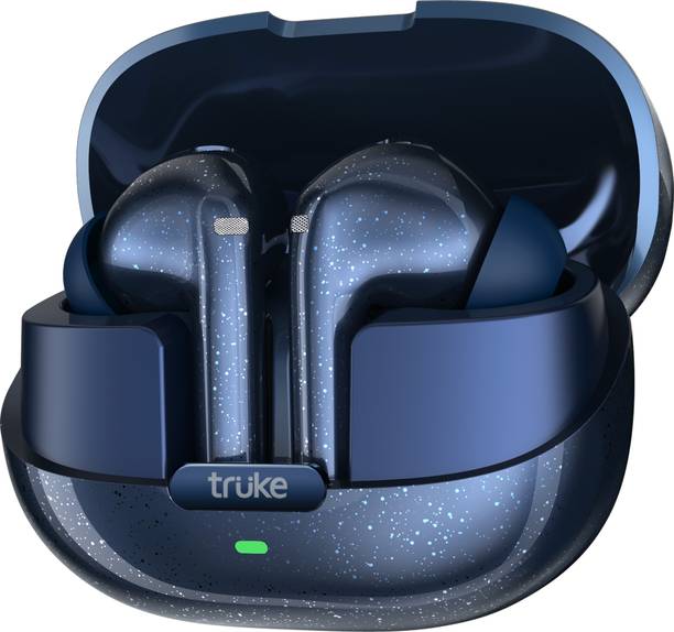 truke Buds Aura Earbuds w/ 70H Playtime,13mm Drivers, Quad Mic ENC, 40ms Low Latency Bluetooth