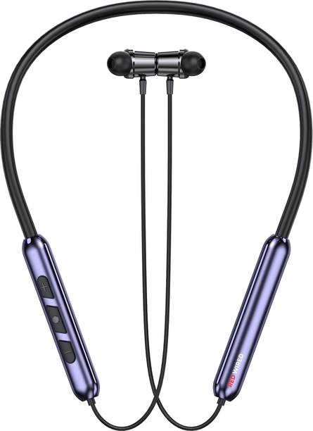 RED WIRED Bluetooth Headphone-48Hrs Playtime, Magnetic ON/Off, Fast Charging, Deep Bass-1 Bluetooth Gaming