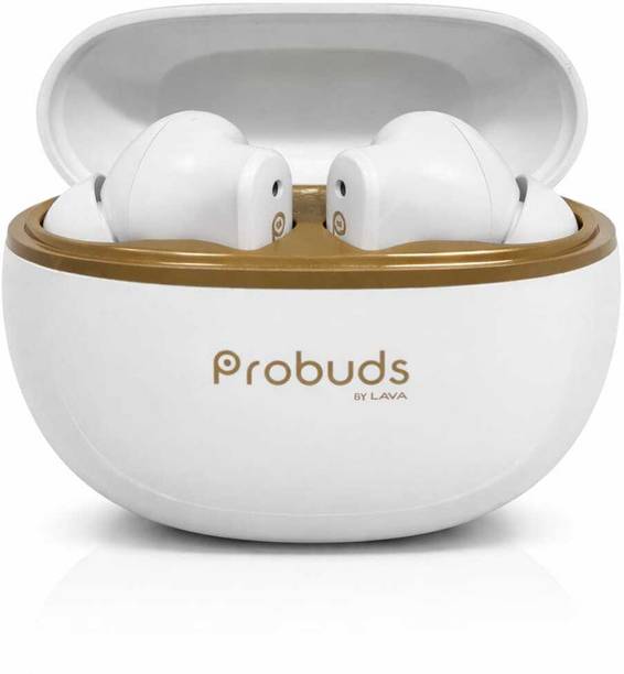 LAVA Probuds T12 Wireless Earbuds with Quad Mic ENC 35H Playtime 10 min Fast Charging Bluetooth