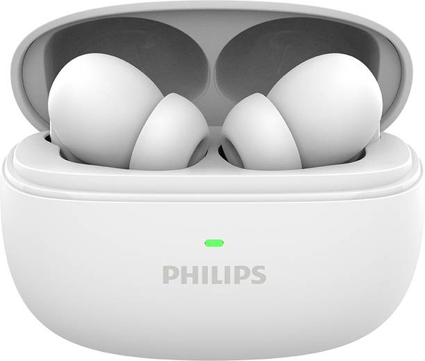 PHILIPS TAT1150WT/94In Ear Earbuds with ANC & ENC, 55H Play Time, 13mm Drivers, IPX5 Bluetooth