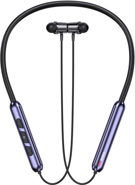 RED WIRED Bluetooth Headphone-48Hrs Playtime, Magnetic ON/Off, Fast Charging, Deep Bass-2 Bluetooth Gaming