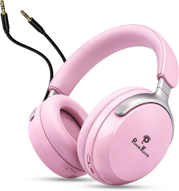 PunnkFunnk Bass Headphone with 48H Playtime, Low Latency up to 40ms, Dual Pairing, Wireless Bluetooth