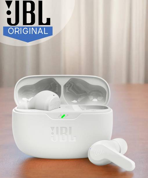 JBL Wave Beam TWS, 32Hr Playtime, IP54, Smart Ambient & TalkThru Mode, JBL App Bluetooth