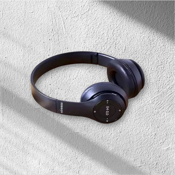 AIZINA Lightweight Wireless Headphones with Mic, SD Card Support_VA Bluetooth & Wired