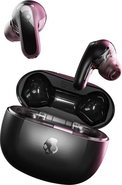 Skullcandy Rail ANC TWS 4-mic,Wireless Charging Case, Dual Pairing,38Hr Playtime+Rapid Cha Bluetooth