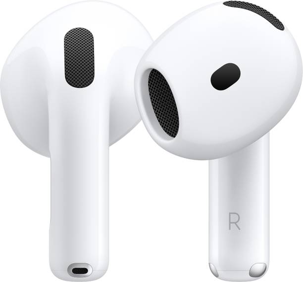 Apple AirPods 4 Wireless Earbuds, Personalised Spatial Audio,Sweat and Water Resistant Bluetooth