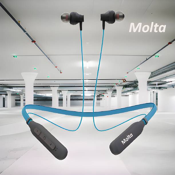 Molta BT-5250 Magnetic Neckband, Bass Factory 2.0, 20H Playtime, Fast Charging, v5.0 Bluetooth