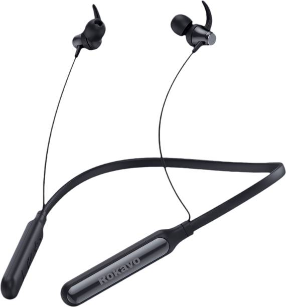 ROKAVO Unick neckband Wireless Earbuds 30 Hours Playtime Fast Charging Bluetooth