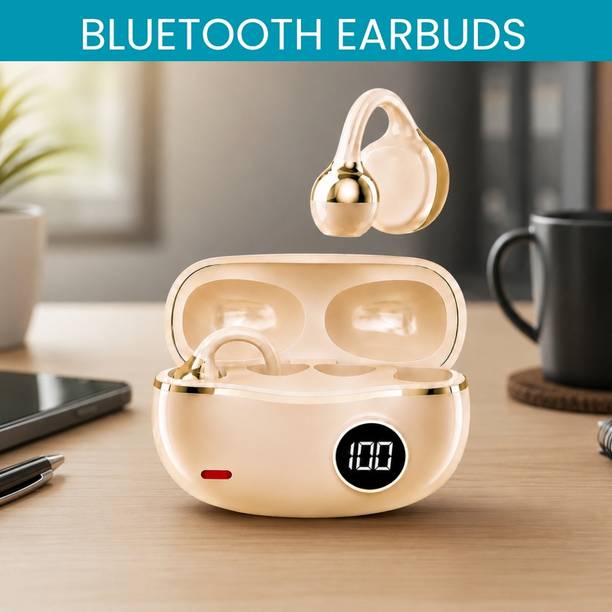 SACRO Wireless Bluetooth Earbuds With LED Battery Display, Ear Clip, Touch ControlP237 Bluetooth