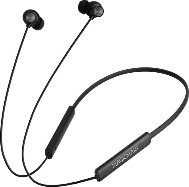MAGICMART ‎Bt Buds FM 3 Neckband Magnetic on/off 48hr Playback, Fast Charging, ANC Working Bluetooth