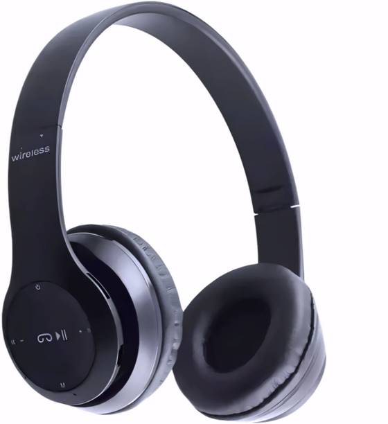 AIZINA Rechargeable Headphones with Mic & SD Card, Extended Battery Support_KZ Bluetooth & Wired