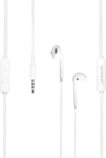 snowbudy OP Pro + Earphones 3.5Mm Jack Wired with Mic white Good Work -A5 Wired