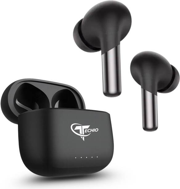 TECHIO BoomFlex Wireless Earbuds with 13mm Drivers, Gaming Mode & Smart Touch Bluetooth