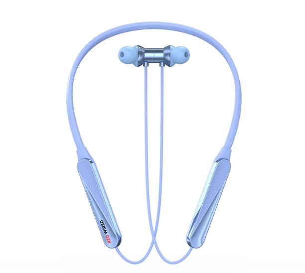 RED WIRED Bluetooth Headphone - 100Hours Playtime Wireless Neckband headphones Earphone-9 Bluetooth Gaming