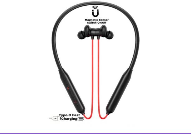 skm Wireless Neckband Earphones with Magnetic Earbuds,C65 Bluetooth without Mic