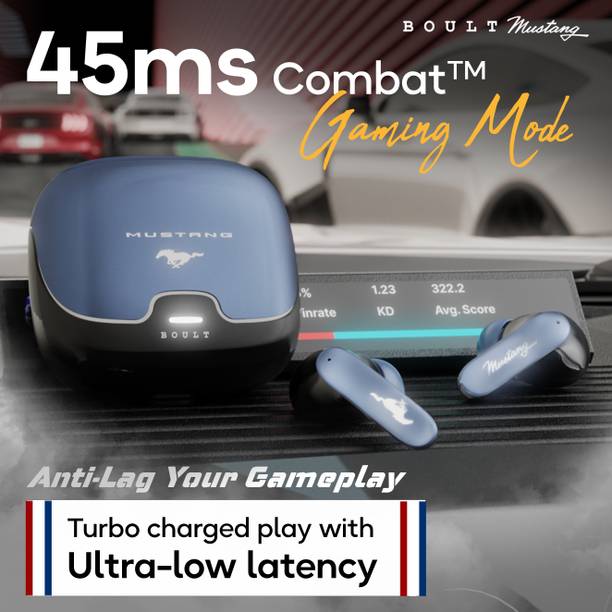 Boult Mustang Derby with 100 Hrs Battery, App Support, Dual Pairing, 4 Mic ENC, 5.4v Bluetooth Headset  (Derby, In the Ear)