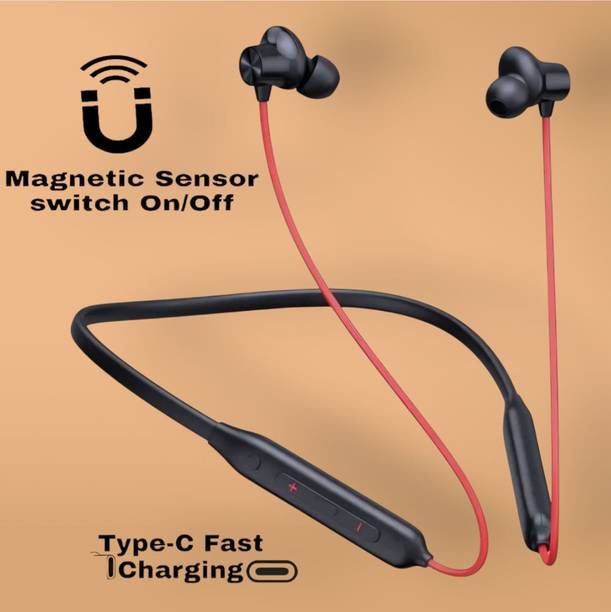 SBG Bulllets- MAGNETIC POWER OFF/ON 52Hr Playtime Headphone Bluetooth Neckband_KF Bluetooth & Wired