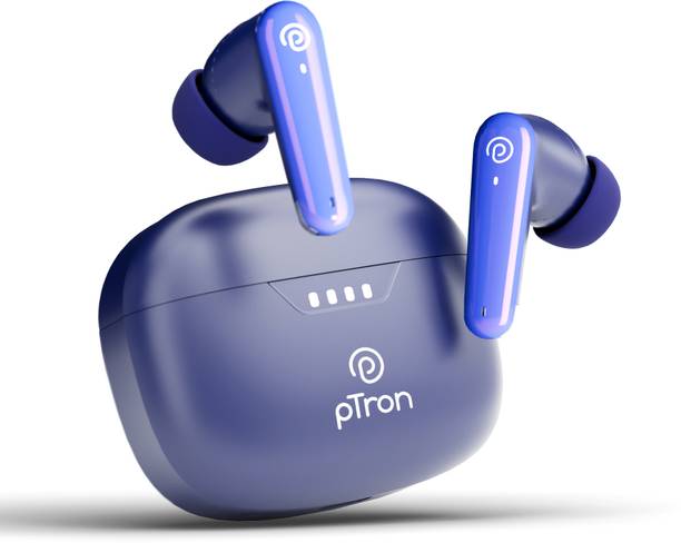 PTron Basspods Tour with AI-ENC Calls, 45hrs Playback, Pristine Audio,50ms Low Latency Bluetooth