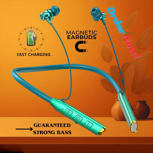 GEMFLY Vibration Alert, 48 Hours Playtime, ENC, HD Sound Quality & Stereo Bass F22 Bluetooth