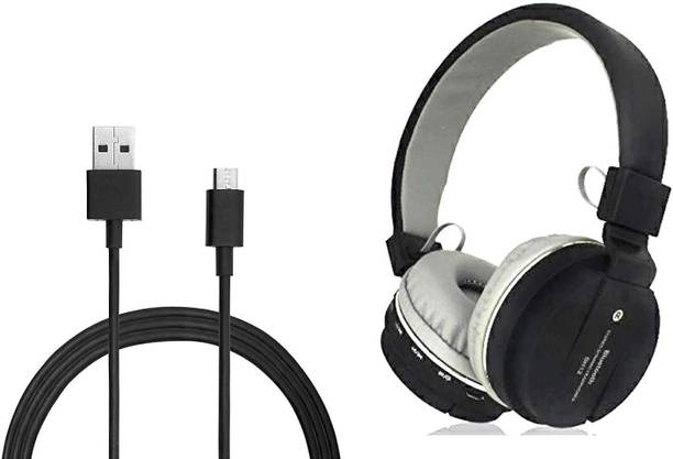 Worricow Wireless Headphone Crystal Clear Sound Deep Bass Support FM and SD Card Slot Bluetooth Gaming