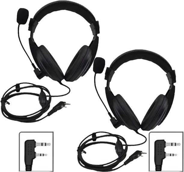 400-470 PTT Wired Headphone Two Way Radio VHF/UHF 2-Pin with Mic for Walkie Talkie Wired