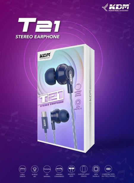 KDM Type-c Stereo Earphone हेडसेट
