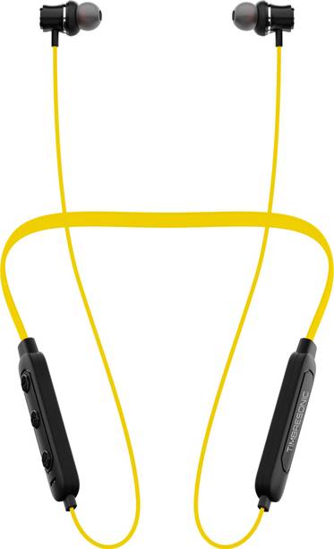 TimbreSonic Bounce in-Ear Wireless Bluetooth Smart Neckband Earphone (Yellow) Bluetooth Headset
