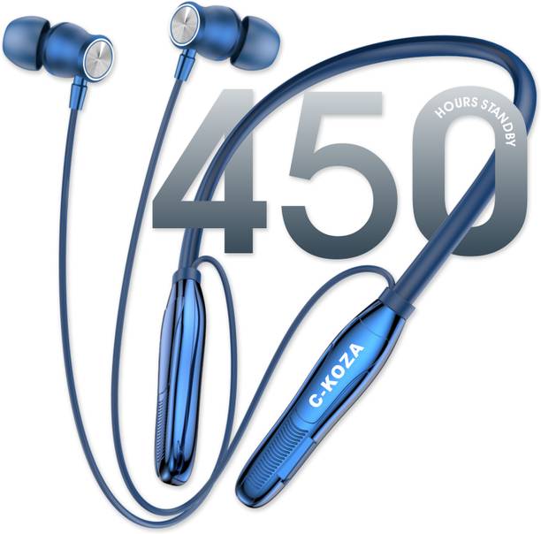 C-KOZA LUXE LN-51 Neckband, 60H, Magnetic ON/OFF, High Bass, Splash, Vibration Bluetooth