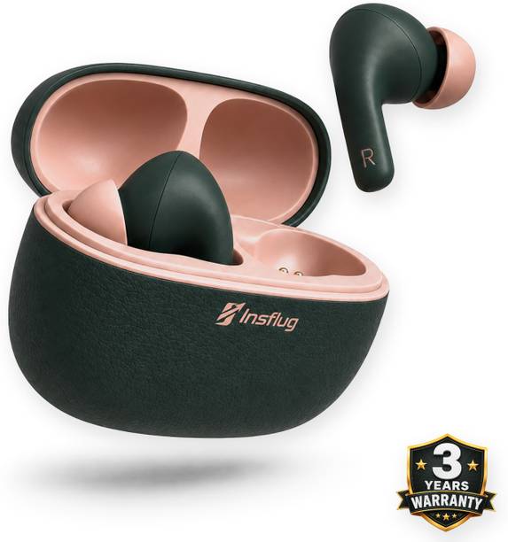 Insflug TWS Earbuds with Dual Mic ENC Low Latency Mode, Suitable for Gaming Music Calls Bluetooth