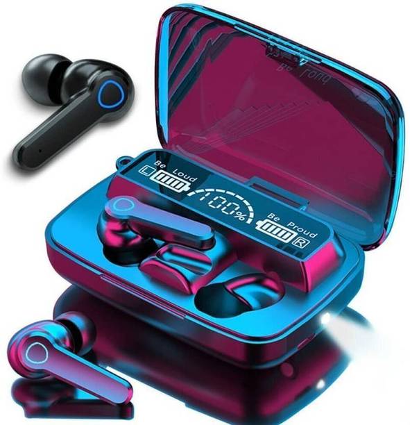 TECHBROS New Edition TWS M19 PRO with Power Bank Upto 48HR Playback Bluetooth Headset F09 Bluetooth