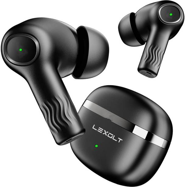 Lexolt AiPods 100 Hour Playback & ENC with Low Latency Fast Charging Bluetooth Earbuds Bluetooth