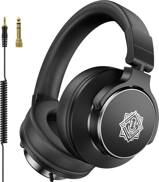 Digimore D-190 Professional Studio/DJ Headphones with 3.5mm & 6.35mm Connector (Over Ear) Wired