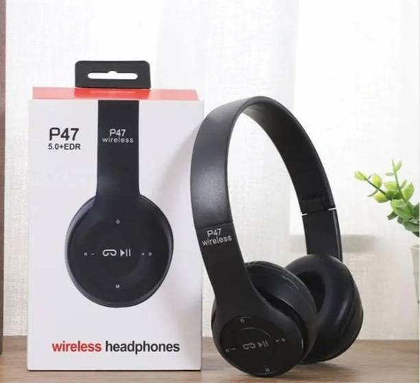 jinzs P47 Wireless Bluetooth Headphones with FM RadioE154 Bluetooth without Mic