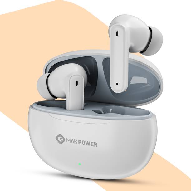MAK POWER 40-Hrs Playtime, Heavy Bass, Fast Charging, Clear Calling, Wireless Earbuds Bluetooth
