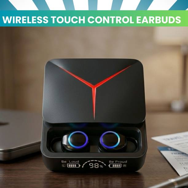 YAROH Gaming Earbuds with LED Display, USB-C Fast Charging, Deep Bass BZ161 Bluetooth