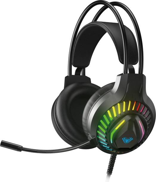 Aula S605 Professional RGB Gaming Headphones with Adjustable Mic Wired