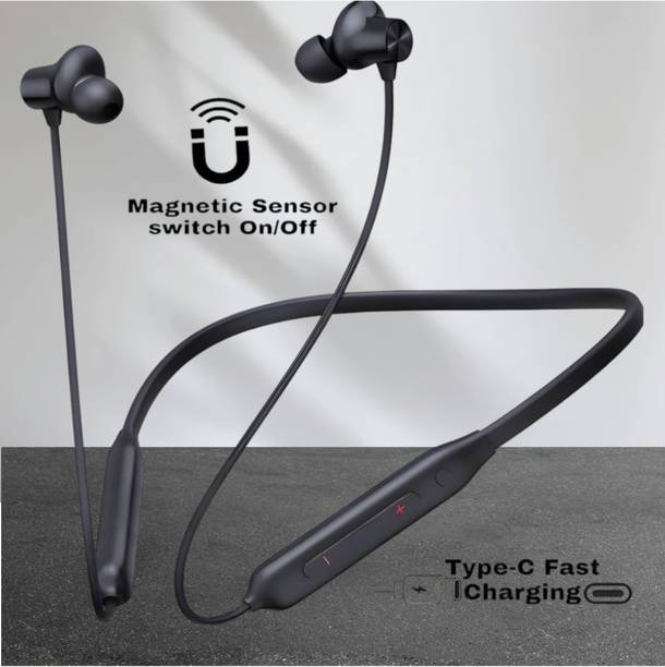 house of common Bullets Upto 76 Hrs* Playtime, Dual Pairing, Fast Charing Gaming Neckband_43 Bluetooth & Wired