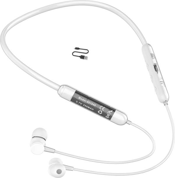 Rueqn RU-2 Rider - 48 Hour Playtime Bluetooth Headphone Neckband Earphone [White4] Bluetooth Gaming