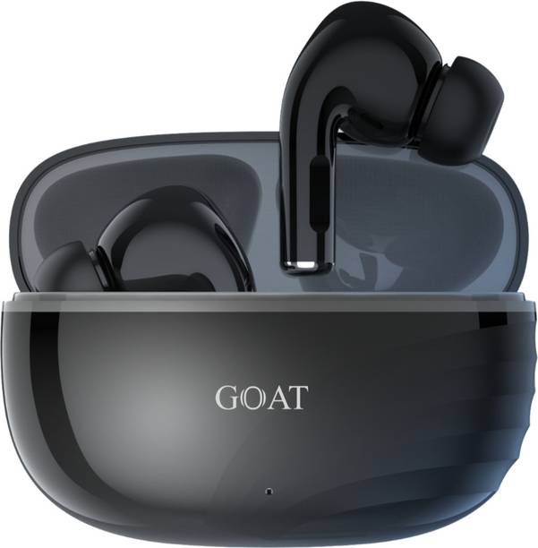 GOAT True Wireless Earbuds with Charging Case – Sleek Black Design Bluetooth