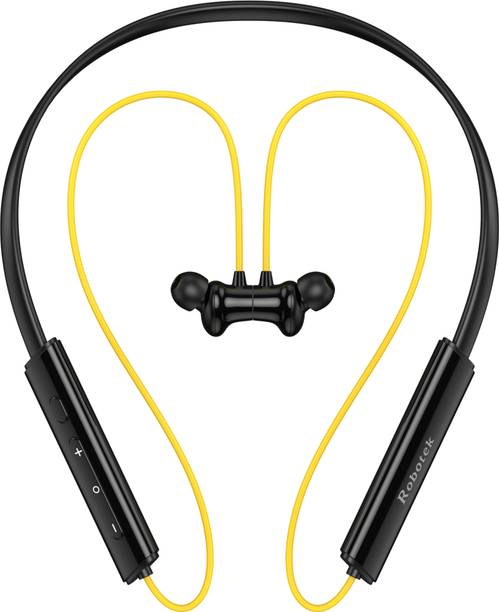 Robotek Vibe on Wireless Neckband, 50 Hrs Battery, Fast Charging Bluetooth