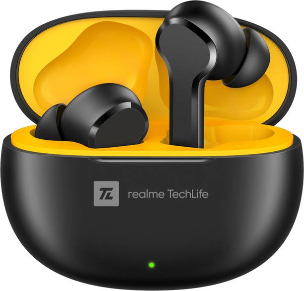 realme Techlife Buds T100 with up to 28 Hours Playback & AI ENC for Calls Bluetooth Headset