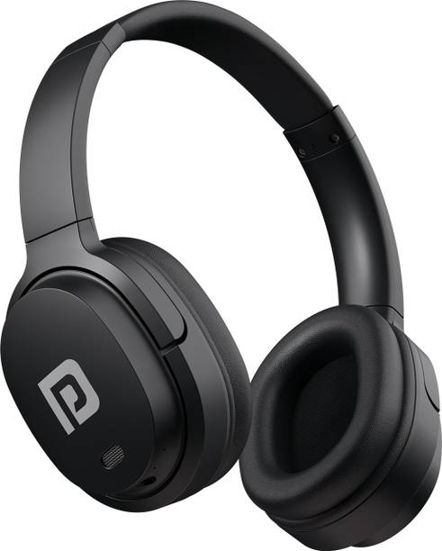 Portronics Muffs M4 Over Ear Bluetooth Headphone,40Hours Playtime,Powerful Bass,InBuilt Mic Bluetooth & Wired (Black, On the Ear)