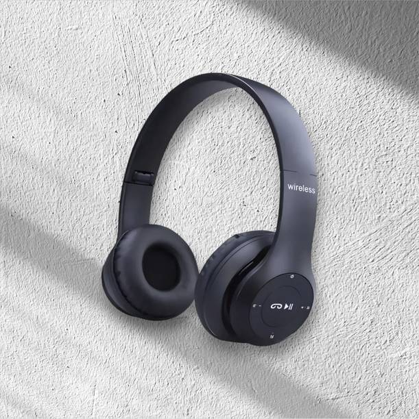 AIZINA Headphones with Mic, SD Card Support & Long Battery Duration_KR Bluetooth & Wired