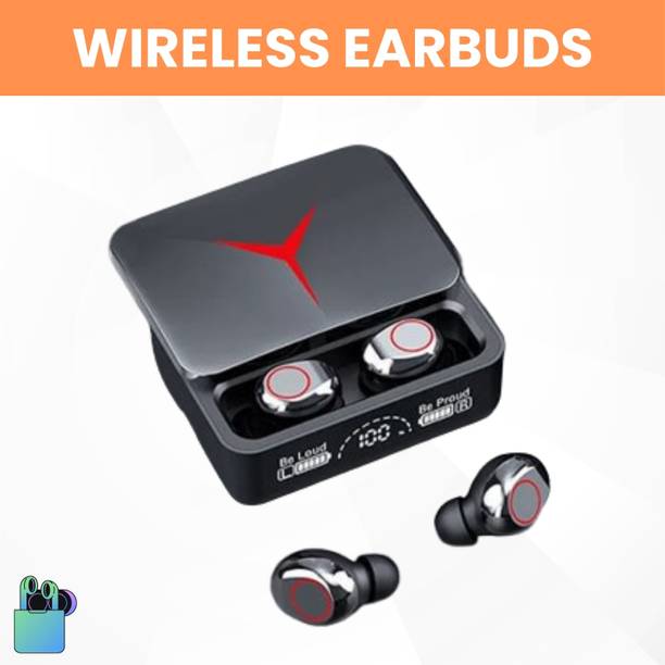 SACRO M90 Wireless Earbuds Slide Design With LED Display, HD Quality Sound & VoiceQ415 Bluetooth