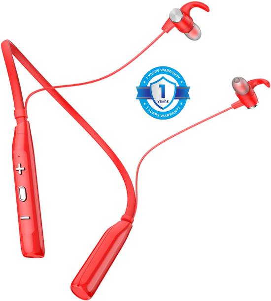 TABARET 30hrs Playtime Fast Charging, Dual Pairing Neckband Bluetooth (red,In the Ear) Bluetooth