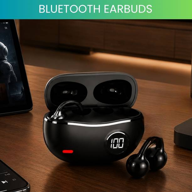 FRONY TWS Bluetooth Earbuds With Digital Display, Secure Ear Clip and Deep BassXR312 Bluetooth