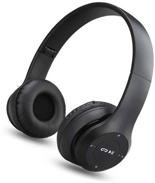 Techpunch Latest With Mic With 6H Battery Backup Bluetooth Compatible with all smartphones Bluetooth & Wired