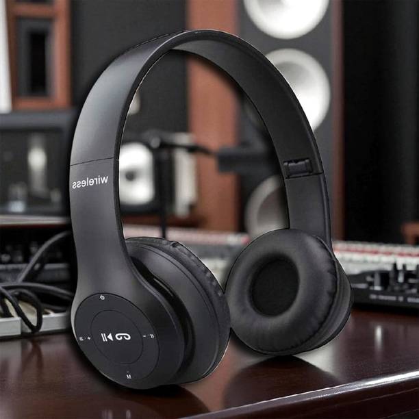 Zohlo Wireless Foldable Headphones with FM Radio, TF Card & Mic for Music Bluetooth