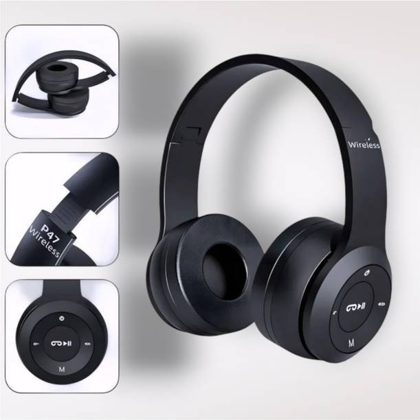 house of common On-the-Move Headphones with Mic & SD Card, Extra Battery Life_EJ Bluetooth & Wired